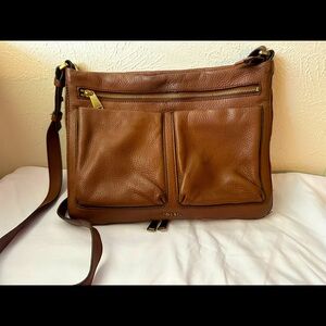 Fossil Crossbody Purse in Brown Leather